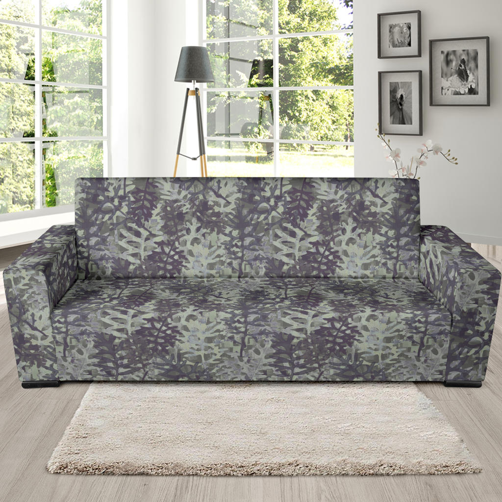 Camouflage Fern Pattern Print Design 05 Sofa Slipcover