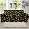 Baroque Golden Pattern Print Design 01 Sofa Slipcover