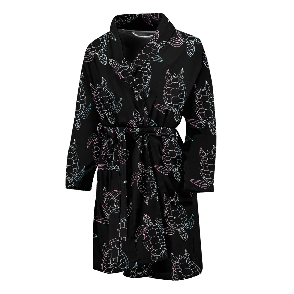 Sea Turtle Print Design LKS3012 Men Bathrobe
