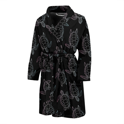 Sea Turtle Print Design LKS3012 Men Bathrobe