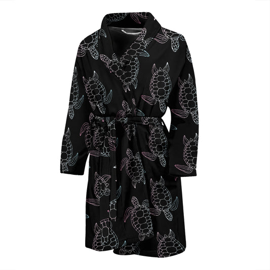 Sea Turtle Print Design LKS3012 Men Bathrobe