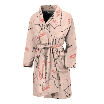 Sagittarius Star Print Design LKS302 Men Bathrobe