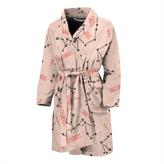 Sagittarius Star Print Design LKS302 Men Bathrobe