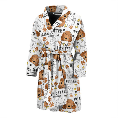 Setters Irish Print Design LKS301 Men Bathrobe