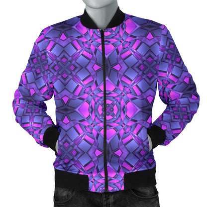 kaleidoscope Pattern Print Design Men Bomber Jacket