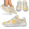Daisy Yellow Watercolor Print Pattern Athletic Shoes