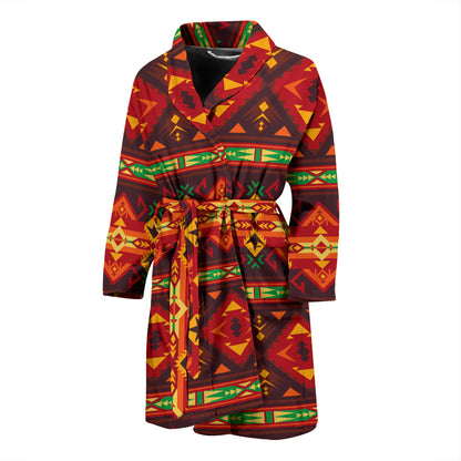 Southwest Pattern Print Design LKS309 Men Bathrobe