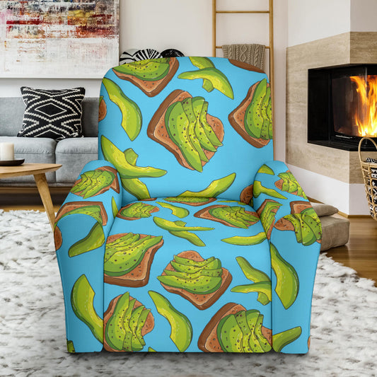 Sandwich Avocado Print Design LKS306 Recliner Slipcover with Pocket