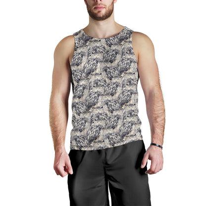 Owl Realistic Themed Design Print Men Tank Top
