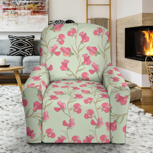 Sweet Pea Print Design LKS301 Recliner Slipcover with Pocket