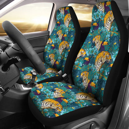 Tiger Tropical Print Design LKS301 Car Seat Covers