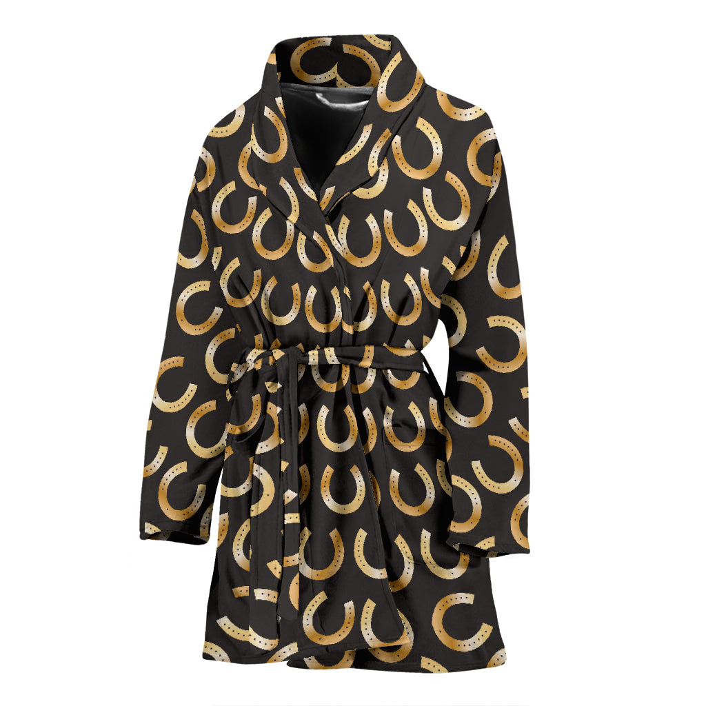 Horseshoe Print Design LKS304 Women Bathrobe