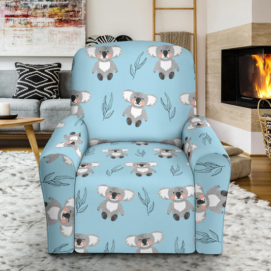 Koala Pattern Print Design 01 Recliner Slipcover with Pocket