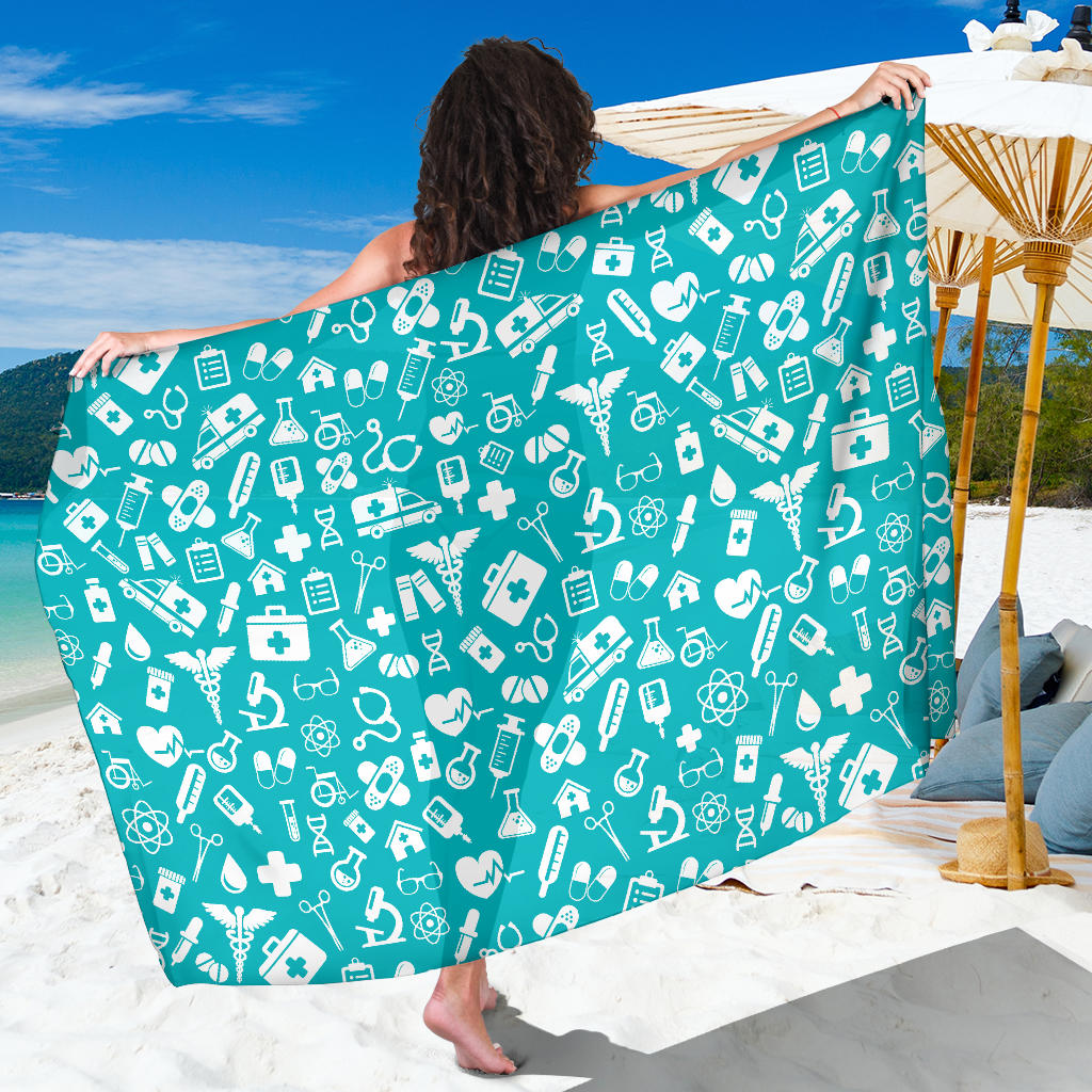 Medical Pattern Print Design 04 Sarong Pareo Wrap