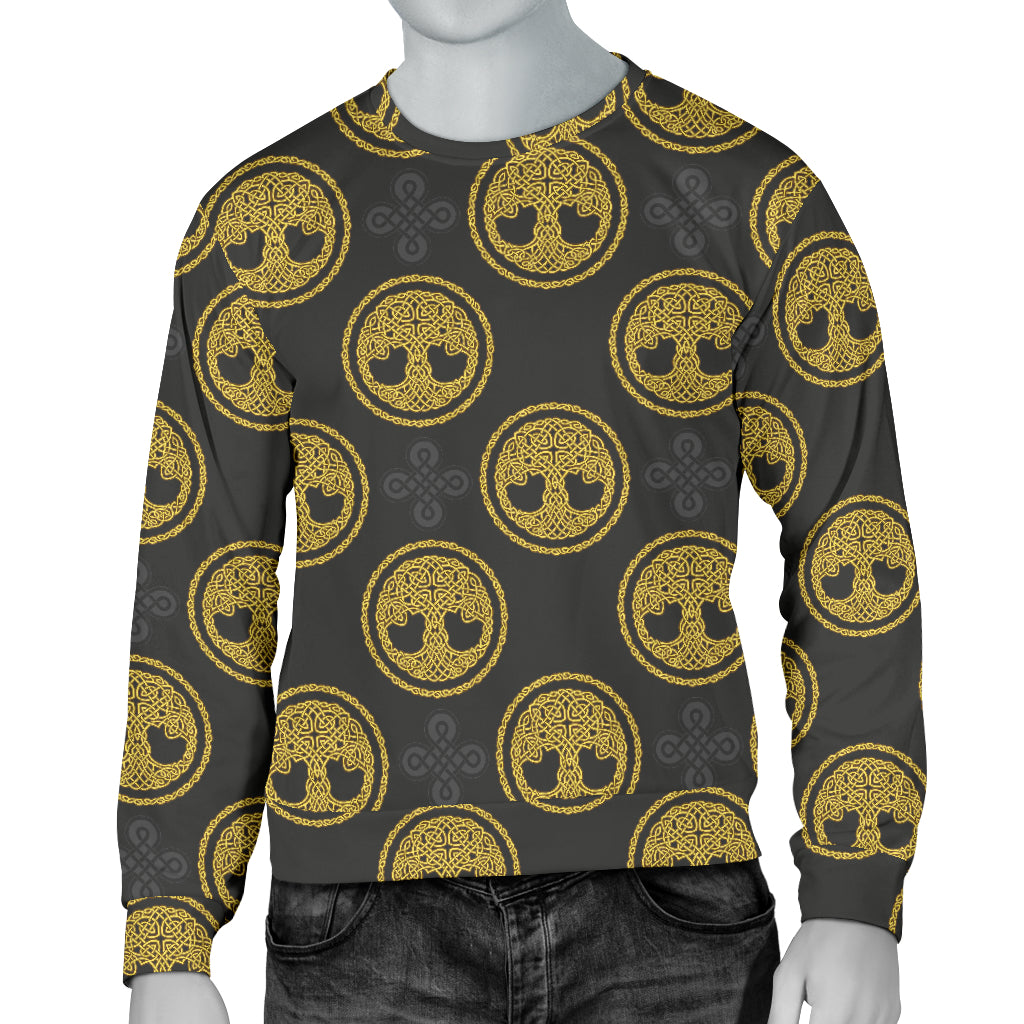 Celtic Tree of Life Design Men Long Sleeve Sweatshirt