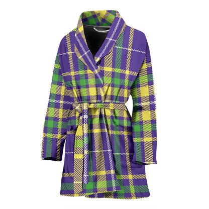 Mardi Gras Pattern Print Design 010 Women Bathrobe