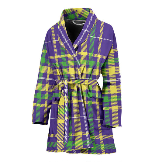 Mardi Gras Pattern Print Design 010 Women Bathrobe
