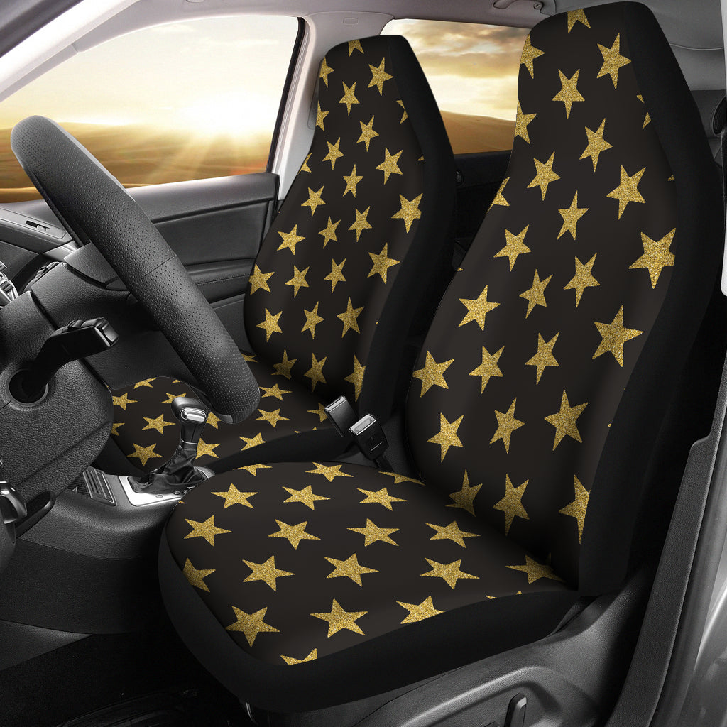Star Gold Print Design LKS302 Car Seat Covers