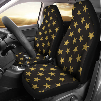 Star Gold Print Design LKS302 Car Seat Covers