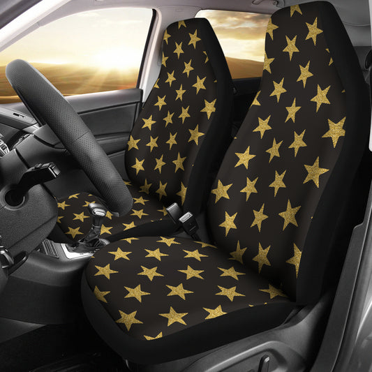 Star Gold Print Design LKS302 Car Seat Covers