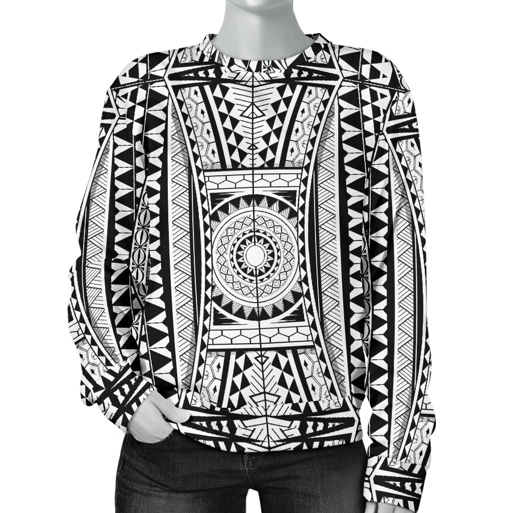 Polynesian Tattoo Design Women Long Sleeve Sweatshirt