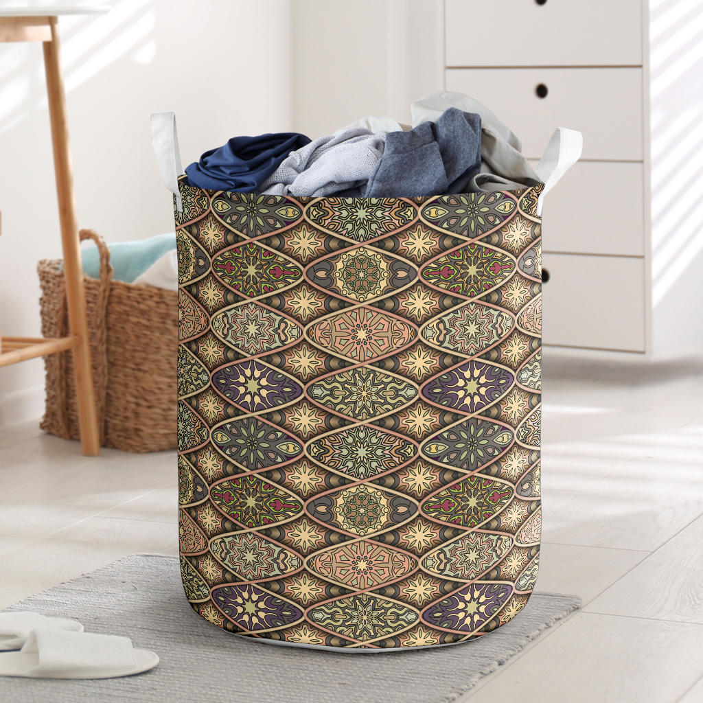 Mandala Motif Themed Design Print Laundry Basket