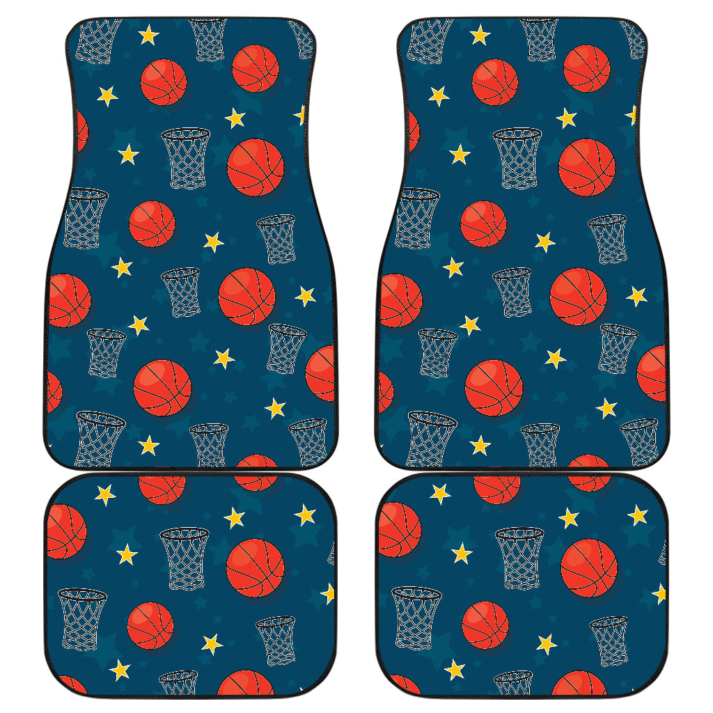 Basketball Classic Print Pattern Car Floor Mats Front Back