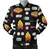 Camping Campfire Marshmallows Men Bomber Jacket