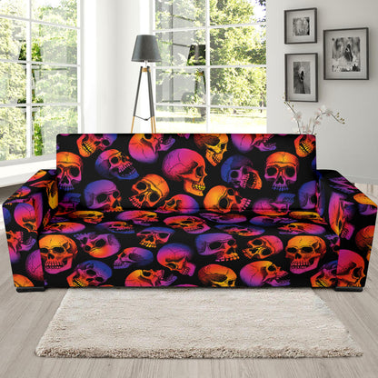Skull Multicolor Print Design LKS3011 Sofa Slipcover