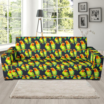 Lovebird Pattern Print Design 01 Sofa Slipcover