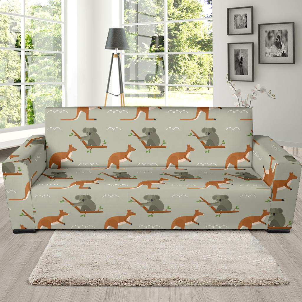 Koala Pattern Print Design 03 Sofa Slipcover