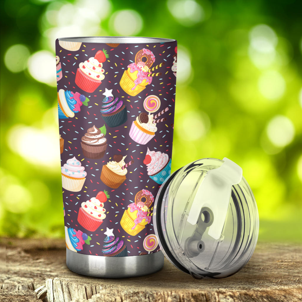 Cupcakes Party Print Pattern Tumbler