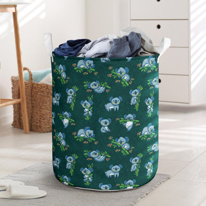 Koala Blue Design Print Laundry Basket