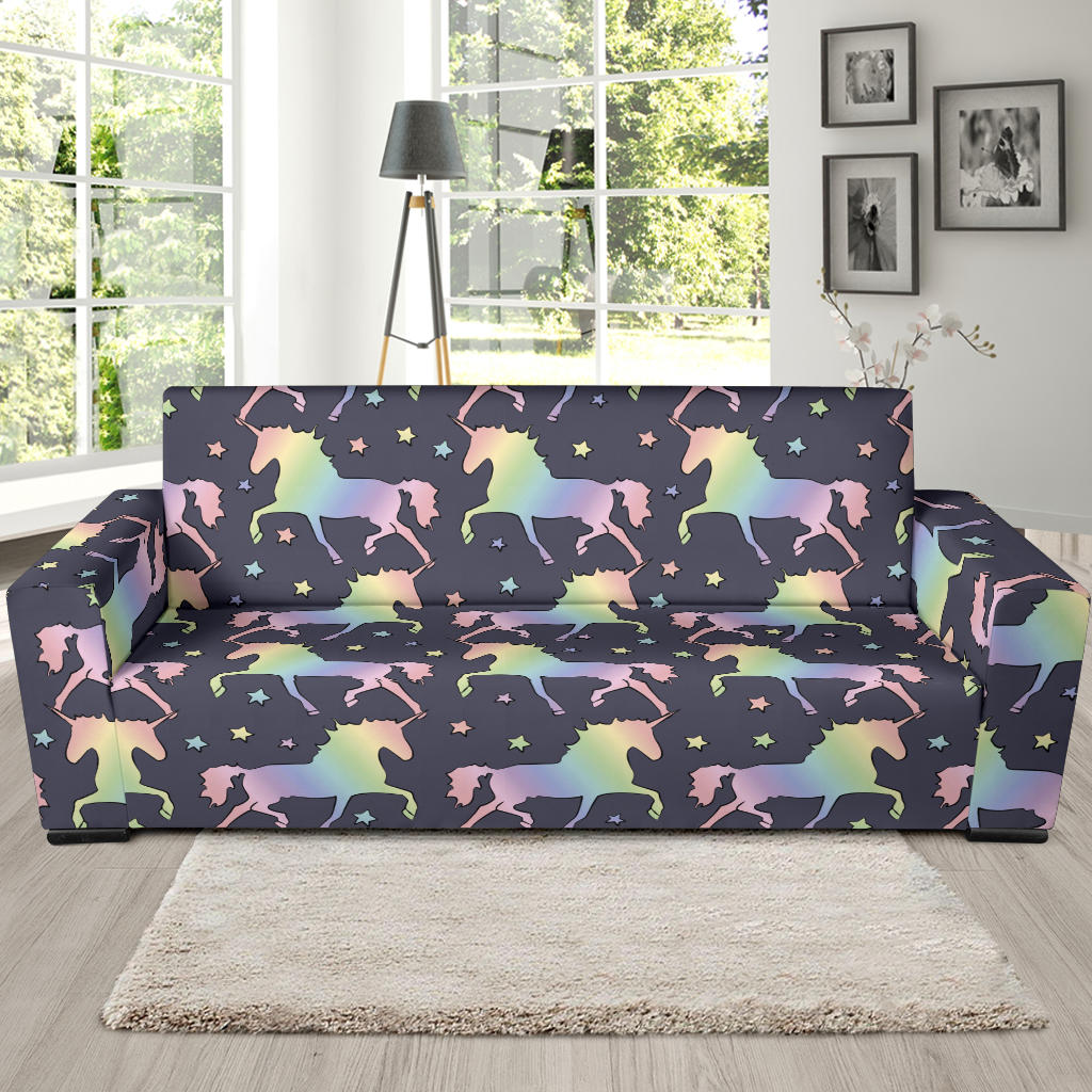 Rainbow Pattern Print Design A05 Sofa Slipcover