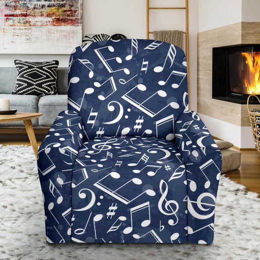 Music note Pattern Print Design A02 Recliner Slipcover with Pocket