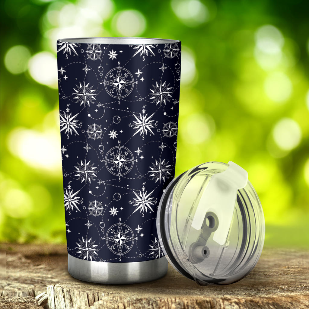 Nautical Sky Design Themed Print Tumbler