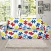 Autism Awareness Pattern Print Design 04 Sofa Slipcover