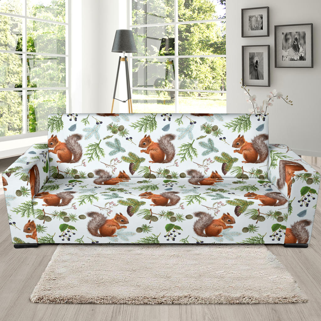 Squirrel Print Design LKS308 Sofa Slipcover