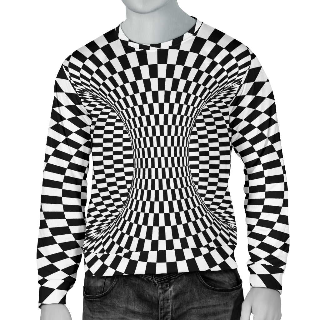 Optical illusion Projection Torus Men Long Sleeve Sweatshirt