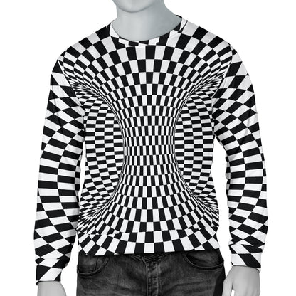 Optical illusion Projection Torus Men Long Sleeve Sweatshirt
