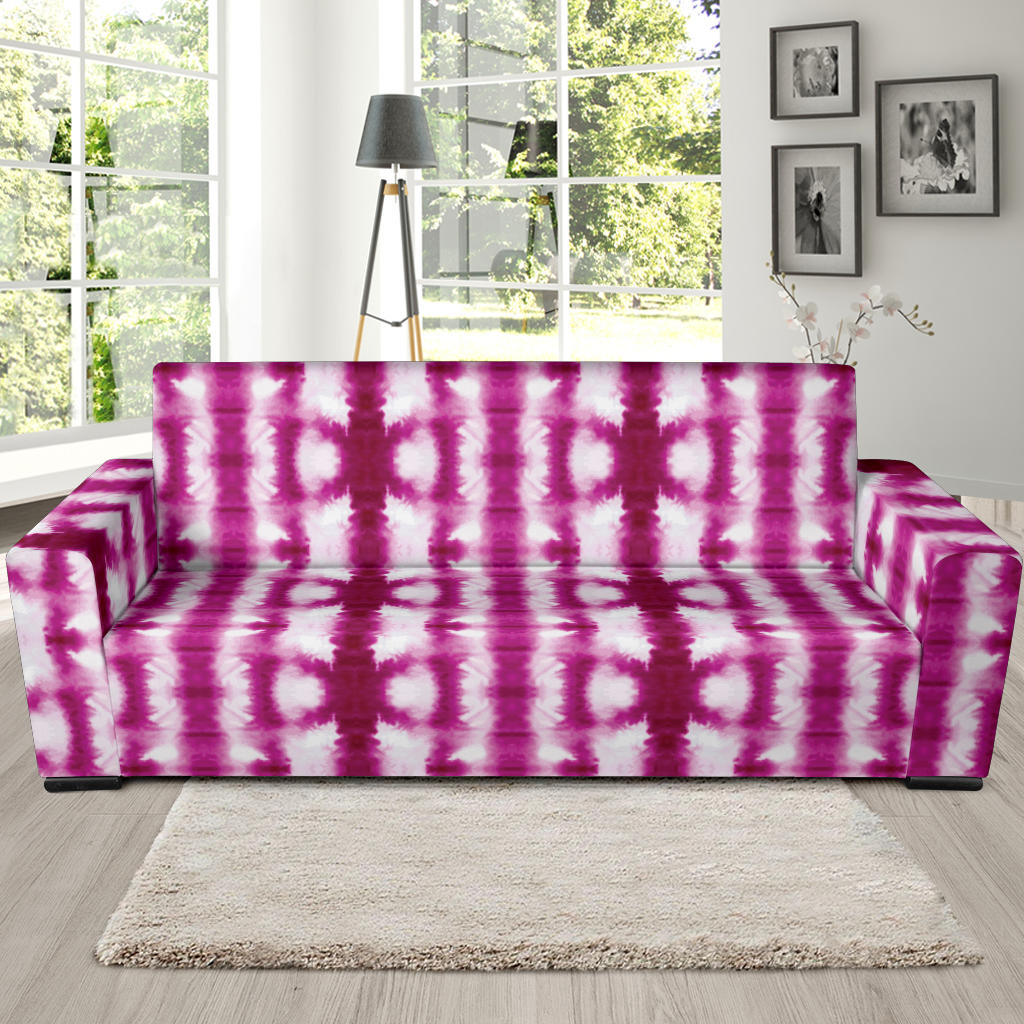 Tie Dye Dark Pink Print Design LKS303 Sofa Slipcover