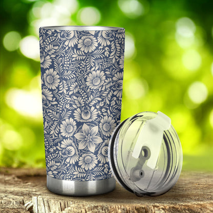 Elegant Floral Print Pattern Tumbler