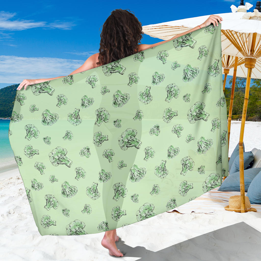 Broccoli Pattern Print Design 05 Sarong Pareo Wrap