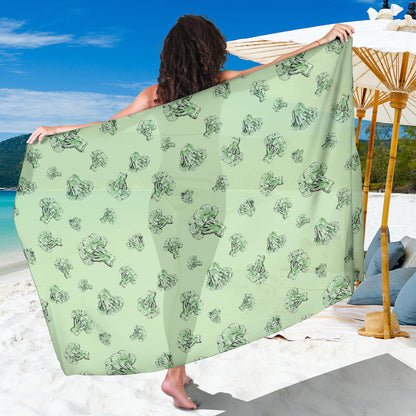 Broccoli Pattern Print Design 05 Sarong Pareo Wrap