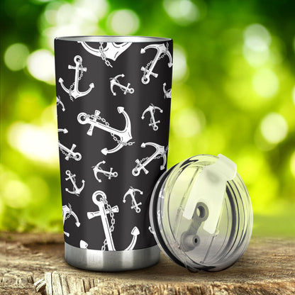 Anchor Black White Tumbler