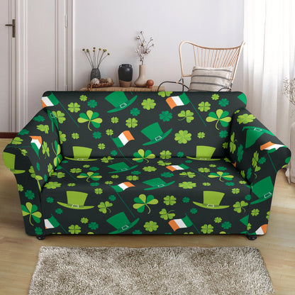 Shamrock Saint Patrick's Day Print Design LKS304 Loveseat Couch Slipcover