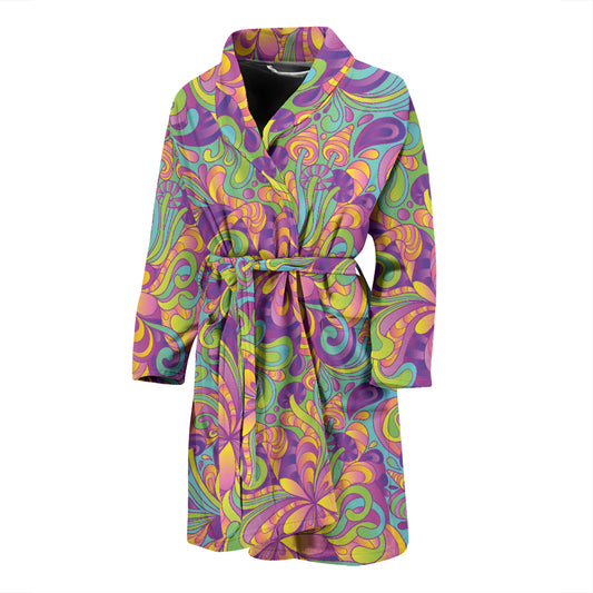 Trippy Print Design LKS306 Men Bathrobe