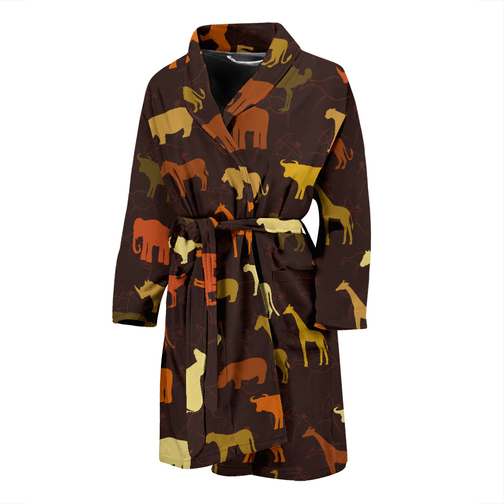 Safari Animal Print Design LKS301 Men Bathrobe