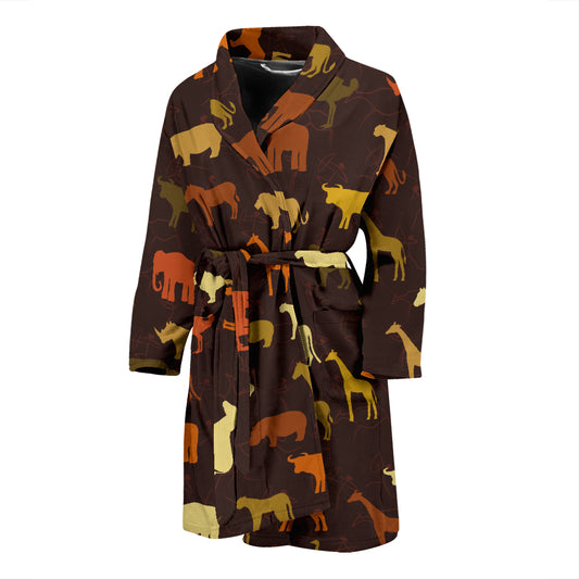 Safari Animal Print Design LKS301 Men Bathrobe