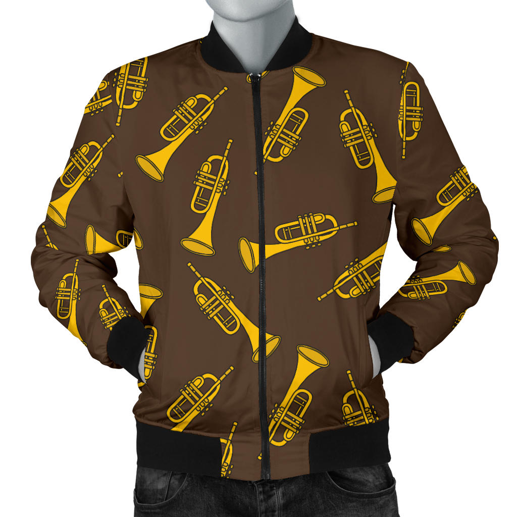 Trumpet Pattern Design Print Men Bomber Jacket